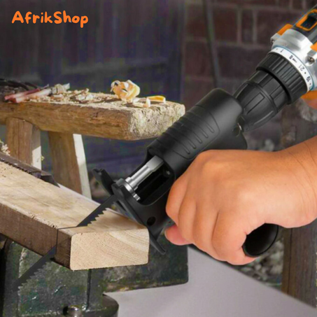 Adaptateur De Scie Alternatif Portable Avec Lame Pour Perçage De Bois Et Métal.