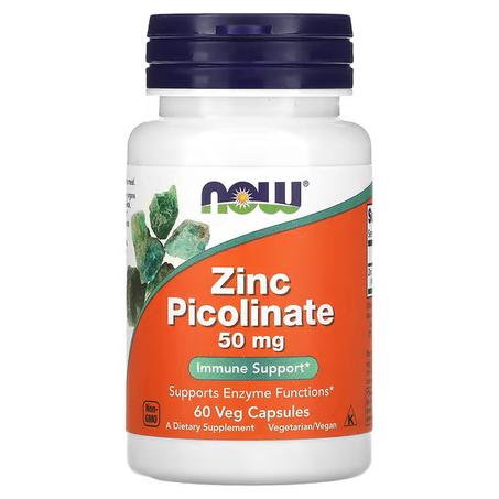 NOW Foods, Picolinate de zinc, 50 mg, 60 capsules végétales (50 mg pièce)
