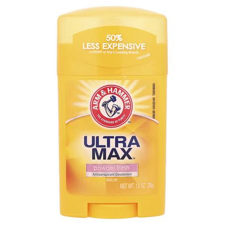 rm & Hammer, UltraMax, Déodorant anti-transpirant en stick, Powder Fresh, 28 g- Fait par Arm & Hammer