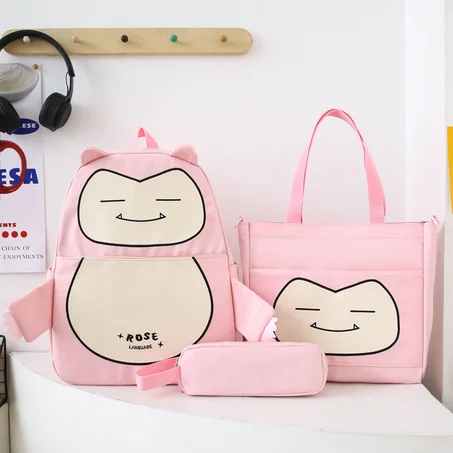 Ensemble de Sacs Snorlax 3Pcs Design Kawaii