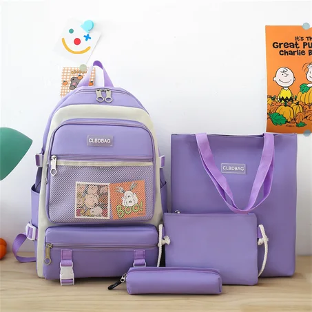 Ensemble de sacs d’école Kawai pour adolescents 4Pcs V3 CLBD