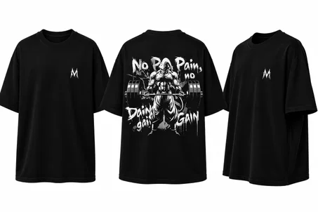 No Pain No Gain Oversized T-Shirt
