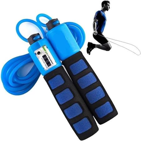 قفز مع عداد اوتوماتيكي بطول 2.6 متر، حبل قفز بطول قابل للتعديل مع مقابض اسفنجية مريحة غير قابلة للانزلاق