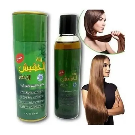 زيت الحشيش الأخضر الأصلي للعناية بالشعر – تطويل وتكثيف وتنعيم