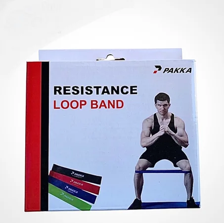 4 بانديات مطاطية ديال المقاومة للتدريب والفيتنس (PAKKA