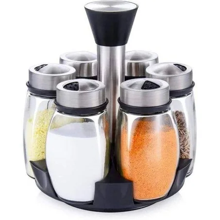 رف توابل أنيق للمطبخ يدور بزاوية 360 درجة