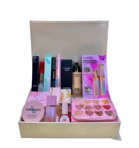 بوكس مكياج متكامل فاخر – مجموعة تجميل شاملة مثالية كهدية