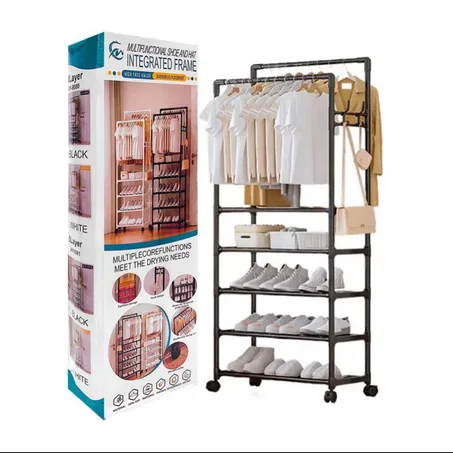 إلى كنتِ كتعاني من الفوضى ديال الملابس والأحذية، هاد الستاند هو الحل المثالي 👗👟