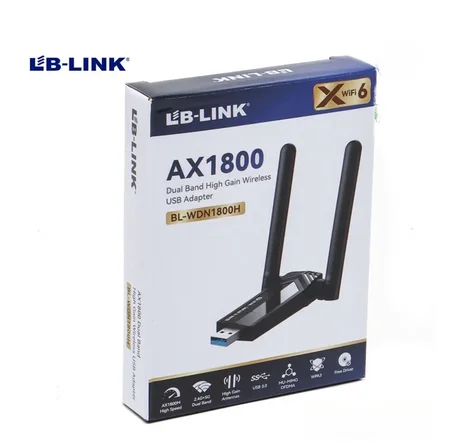 محول Wi-Fi AX1800 USB من LB-Link BL-WDN1800H – اتصال سريع وثابت للكمبيوتر
