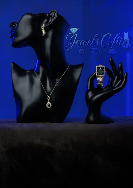 Pack Royal – Collier, Boucles & Montre Premium