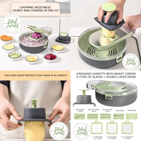 Coupe Legumes Multifonctions 9 en 1,