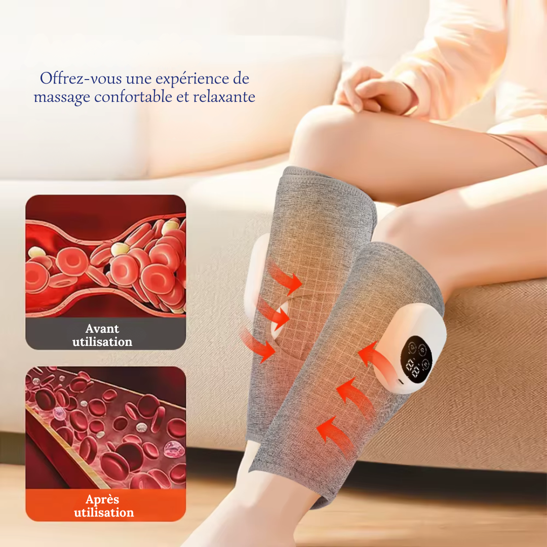 Masseur de jambes electrique Rechargeable a Compression d