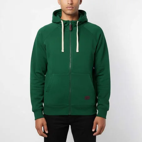 Sweat milano à capuche zippé homme VERT