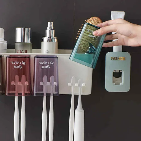 حامل فرشات الأسنان المميز لتنضيم الحمام