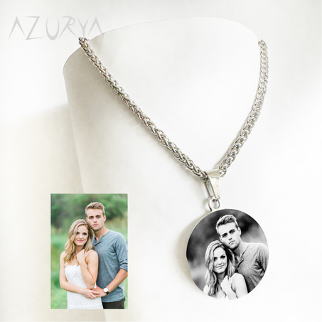 Collier Médaillon Rond Personnalisable – Un Bijou Unique à Votre Image