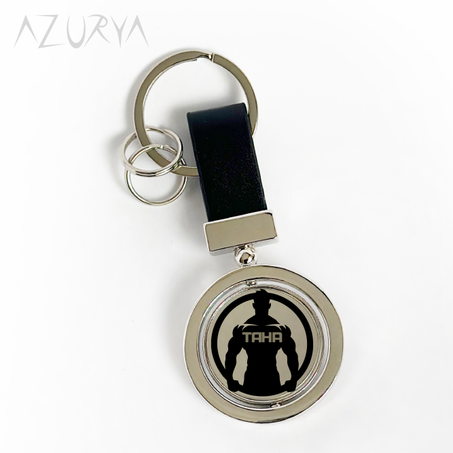 Porte-clés élégant en cuir et métal – Style personnalisée et unique