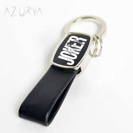 Porte-Clés Élégant en Cuir et Métal – Personnalisable