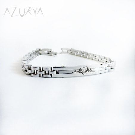 Bracelet Homme en Acier Inoxydable – Personnalisation Élégante