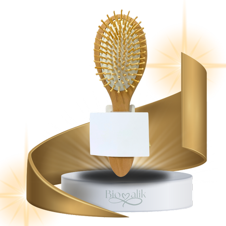 فرشاة شعر خشبية للعناية بالشعر وتدليك فروة الرأس بلطف