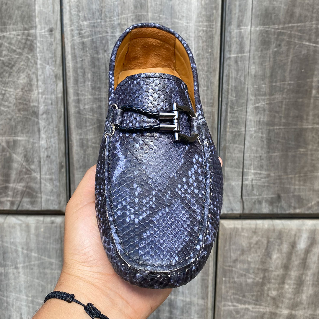 04MC Mocassin Crocodile Cuir