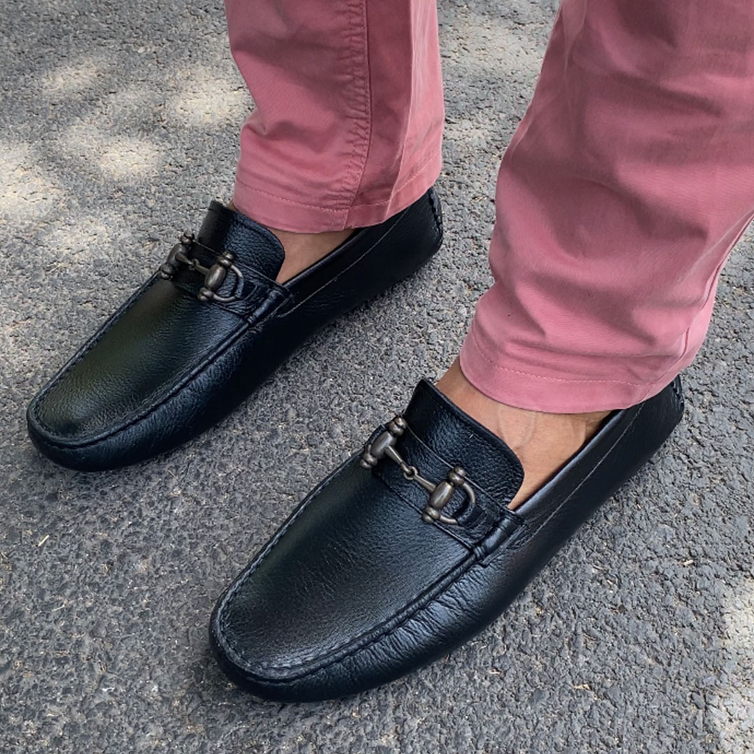 717 MS MOCASSIN CUIR BLEU