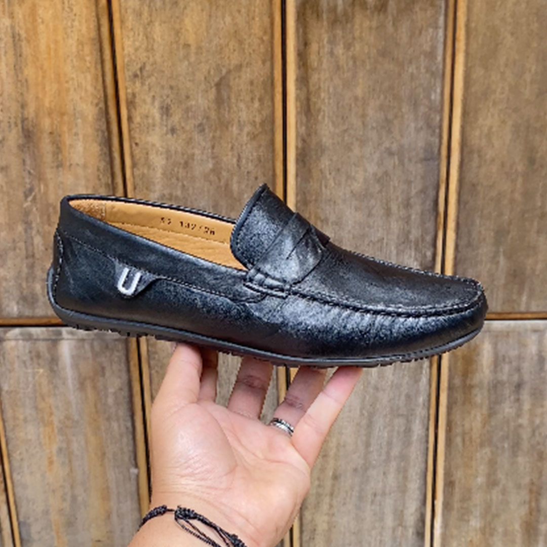 710 MS MOCASSIN CUIR NOIR