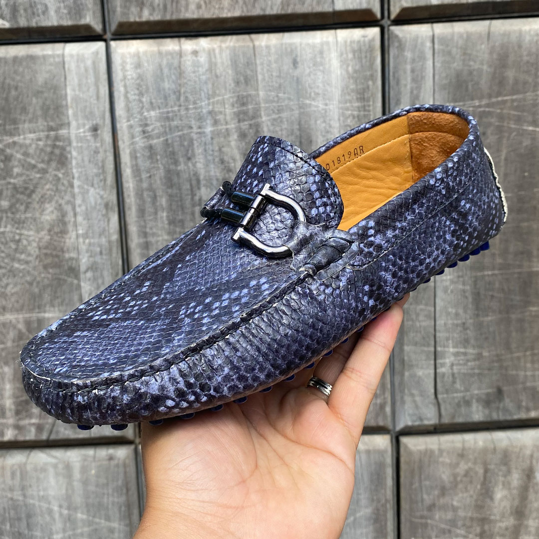 04MC Mocassin Crocodile Cuir