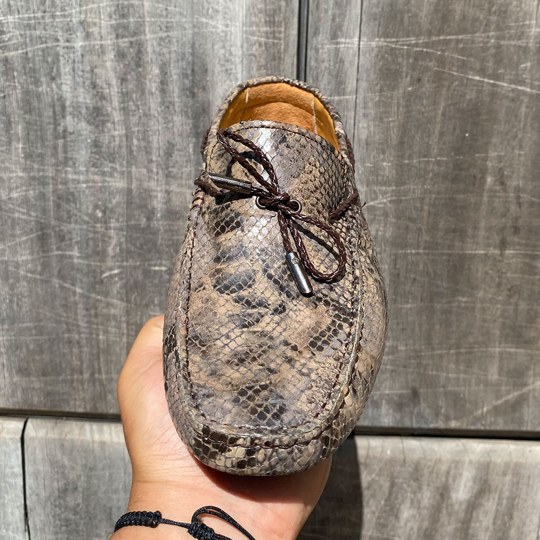 06MC Mocassin Crocodile Cuir