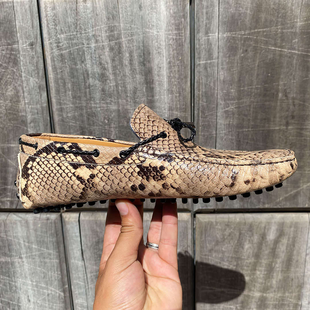 05MC Mocassin Crocodile Cuir