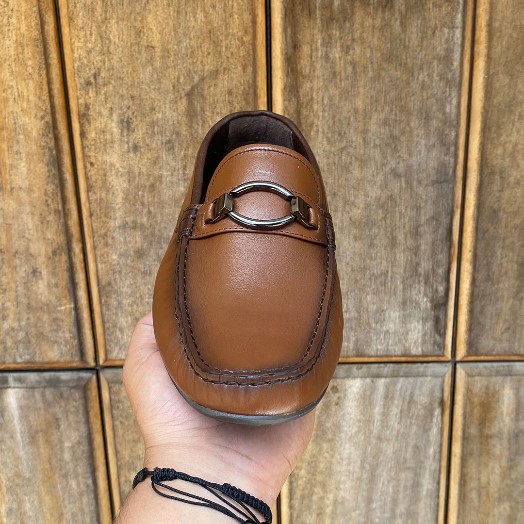 170 MS MOCASSIN CUIR MARRON