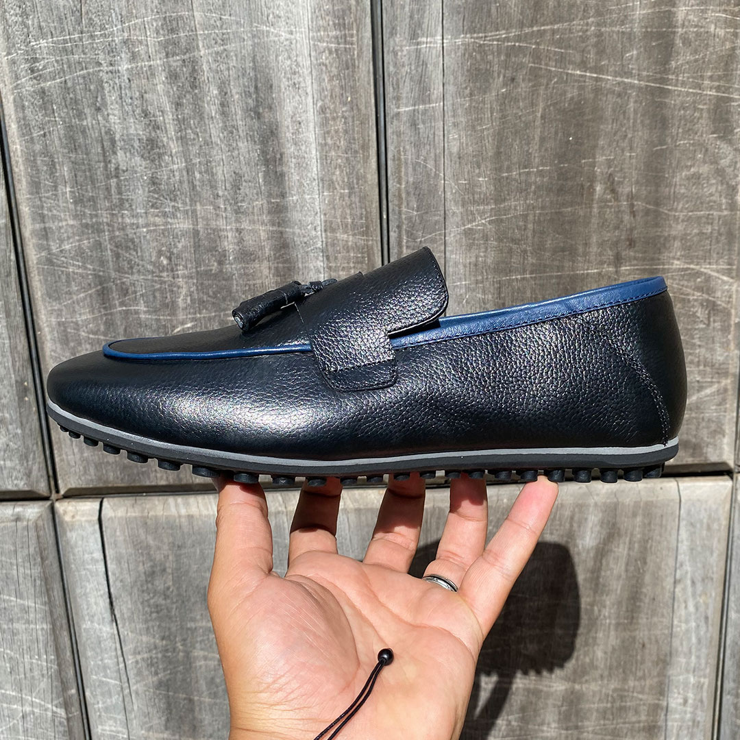 090 MDS MOCASSIN CUIR NOIR BL