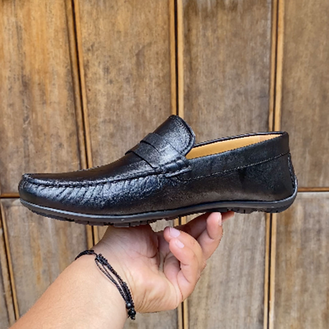 710 MS MOCASSIN CUIR NOIR