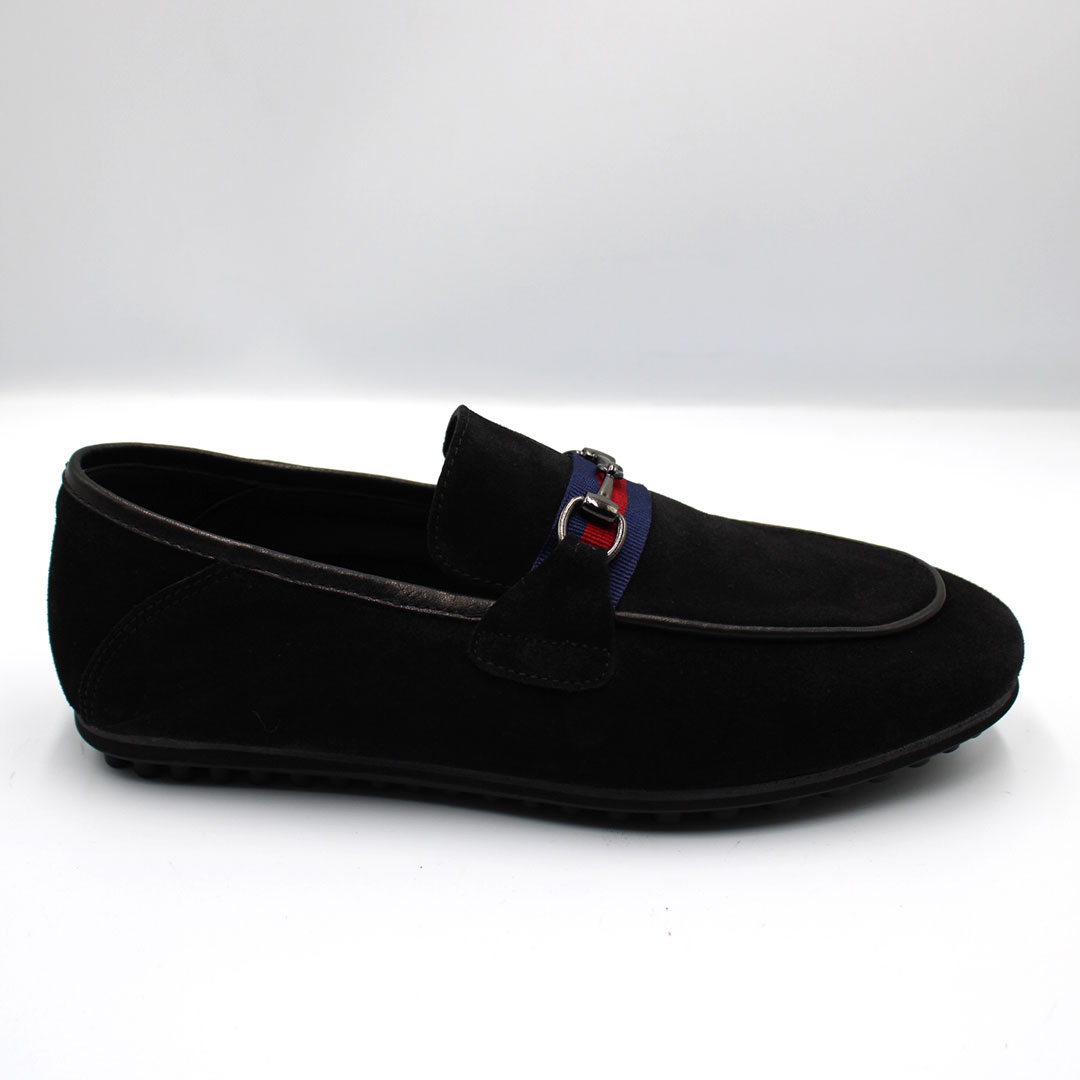 D090 MS MOCASSIN DAIM NOIR