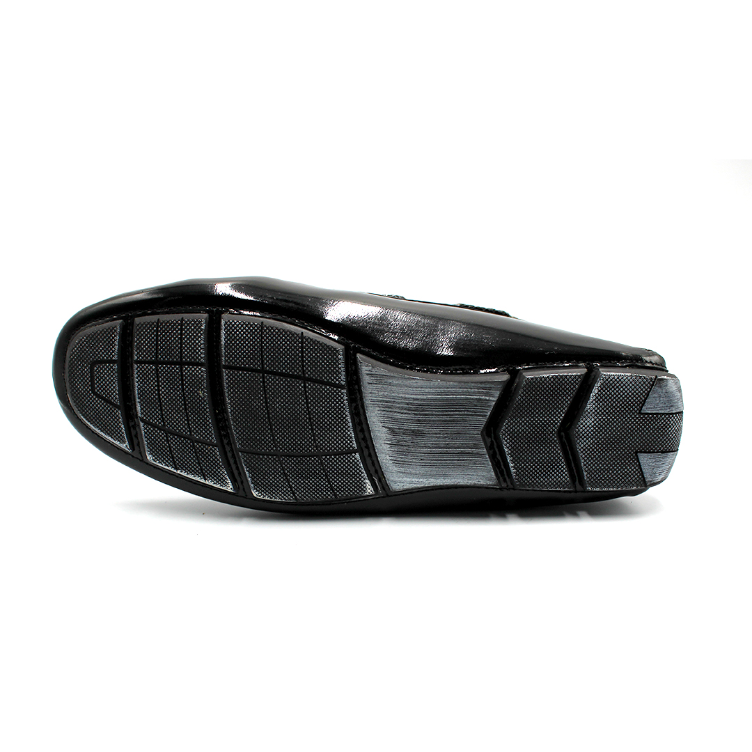 70 MB MOCASSIN CUIR BRILLANT NOIR