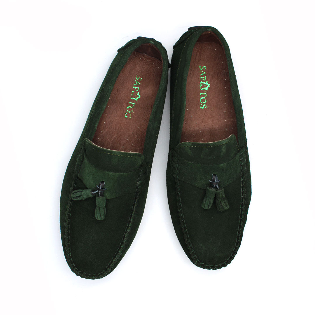 MOCASSIN DAIM  VERT SM910