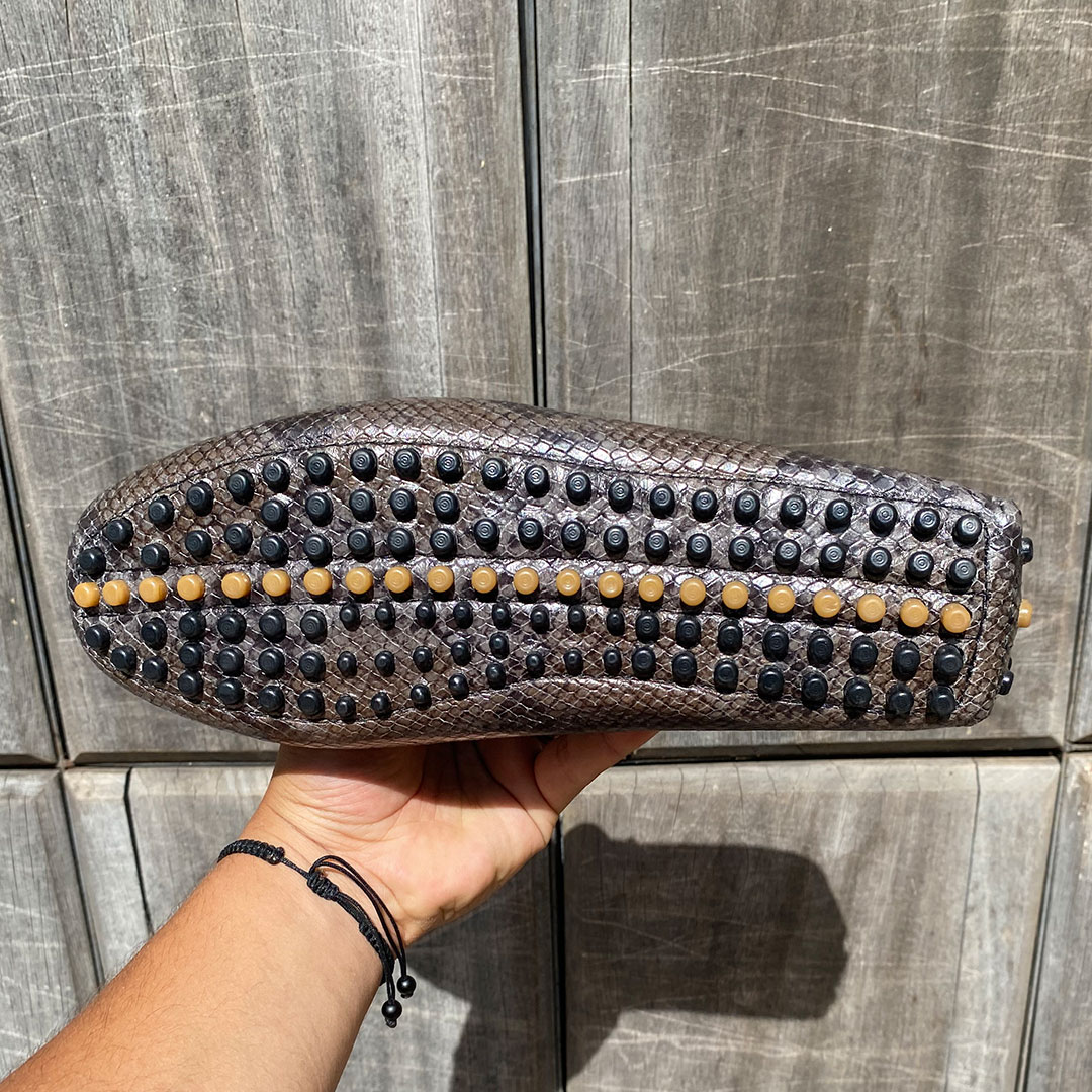 07MC Mocassin Crocodile Cuir