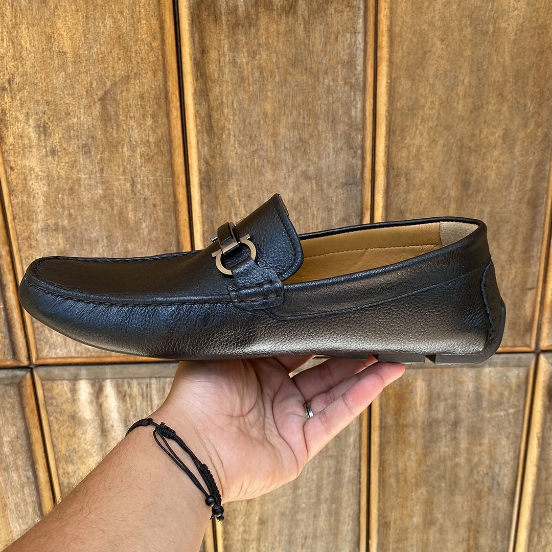 810 MS MOCASSIN CUIR NOIR