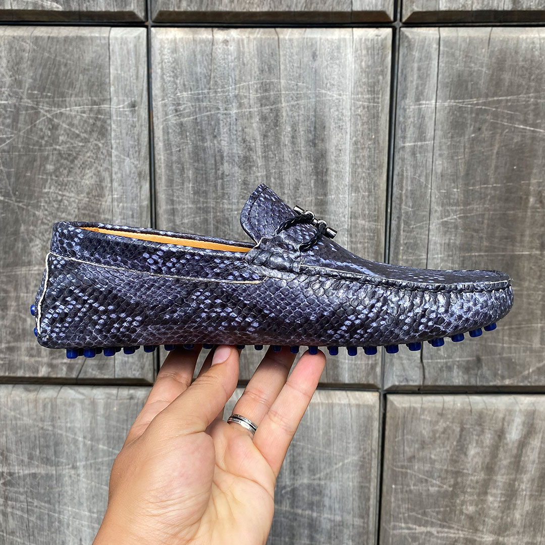 04MC Mocassin Crocodile Cuir