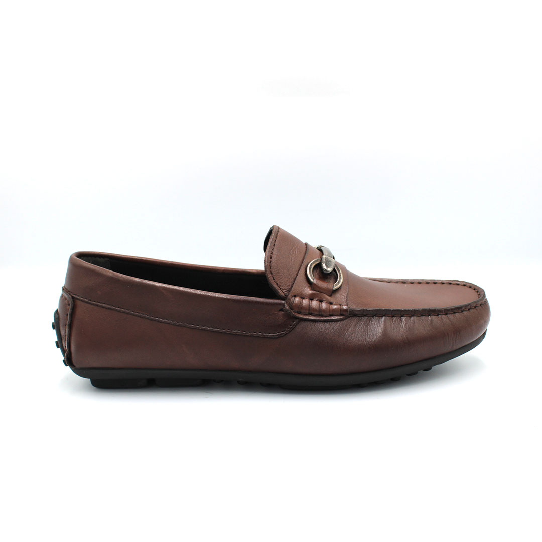 071 MG MOCASSIN CUIR MARRON