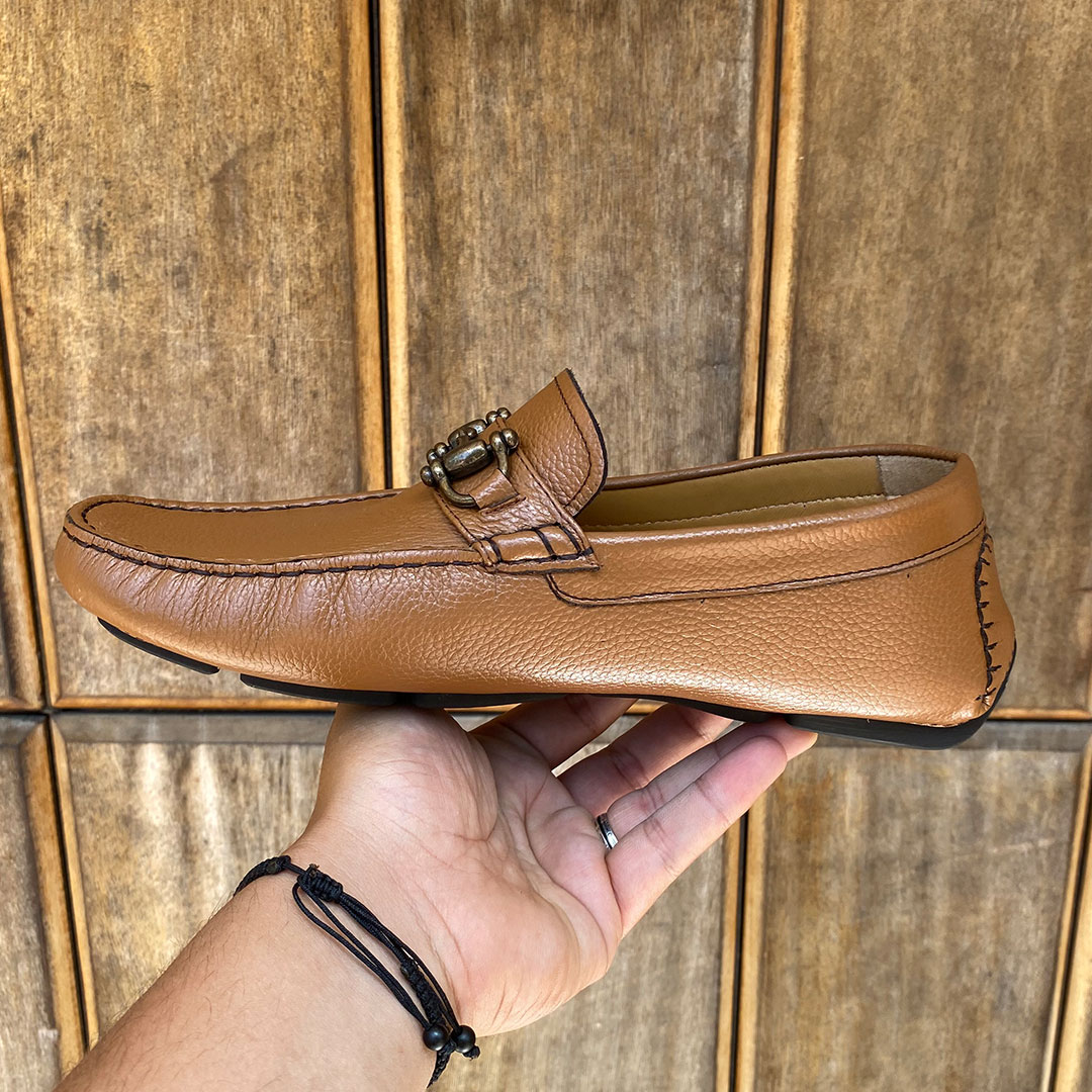 717 MS MOCASSIN CUIR BLEU