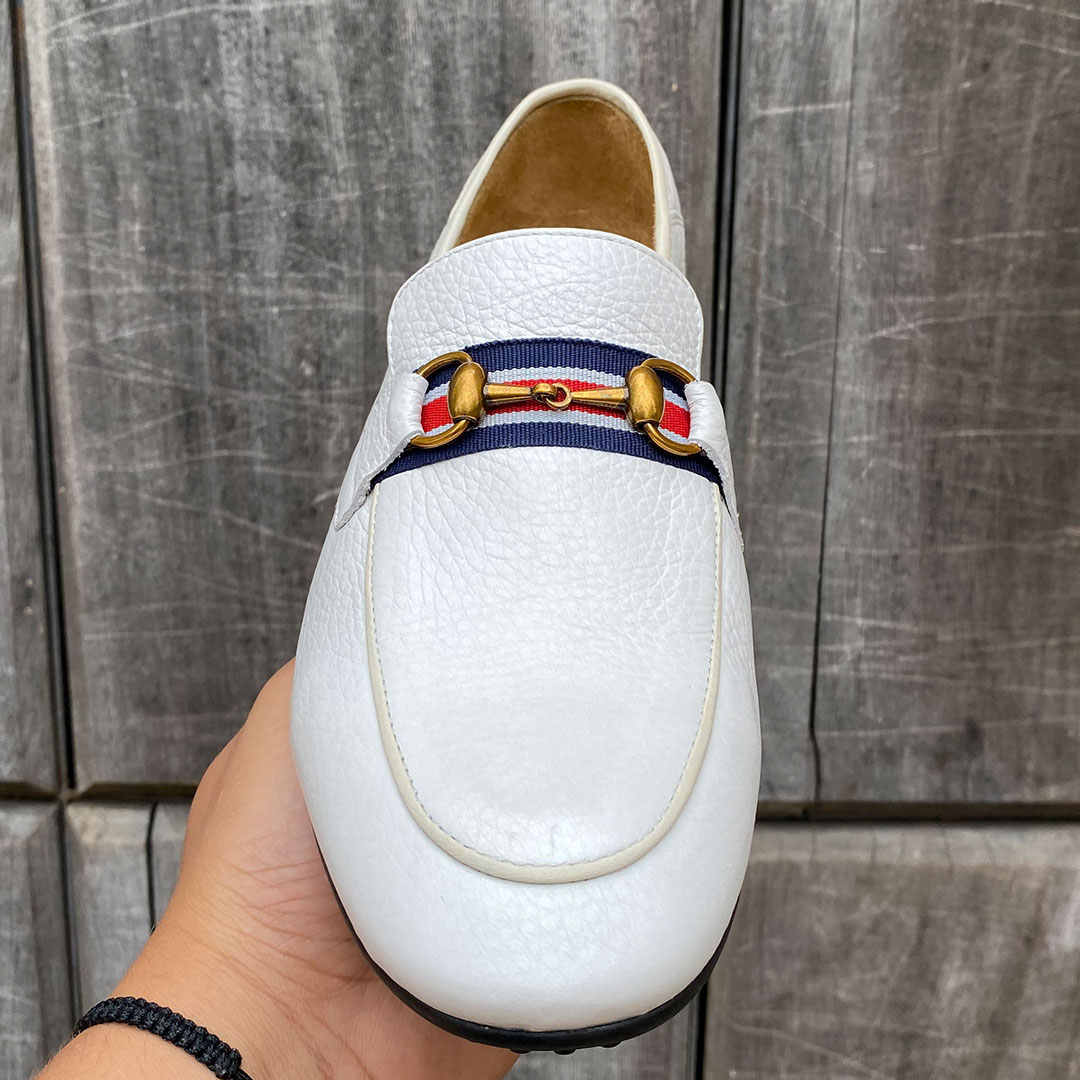 090 MDS MOCASSIN CUIR BLANC