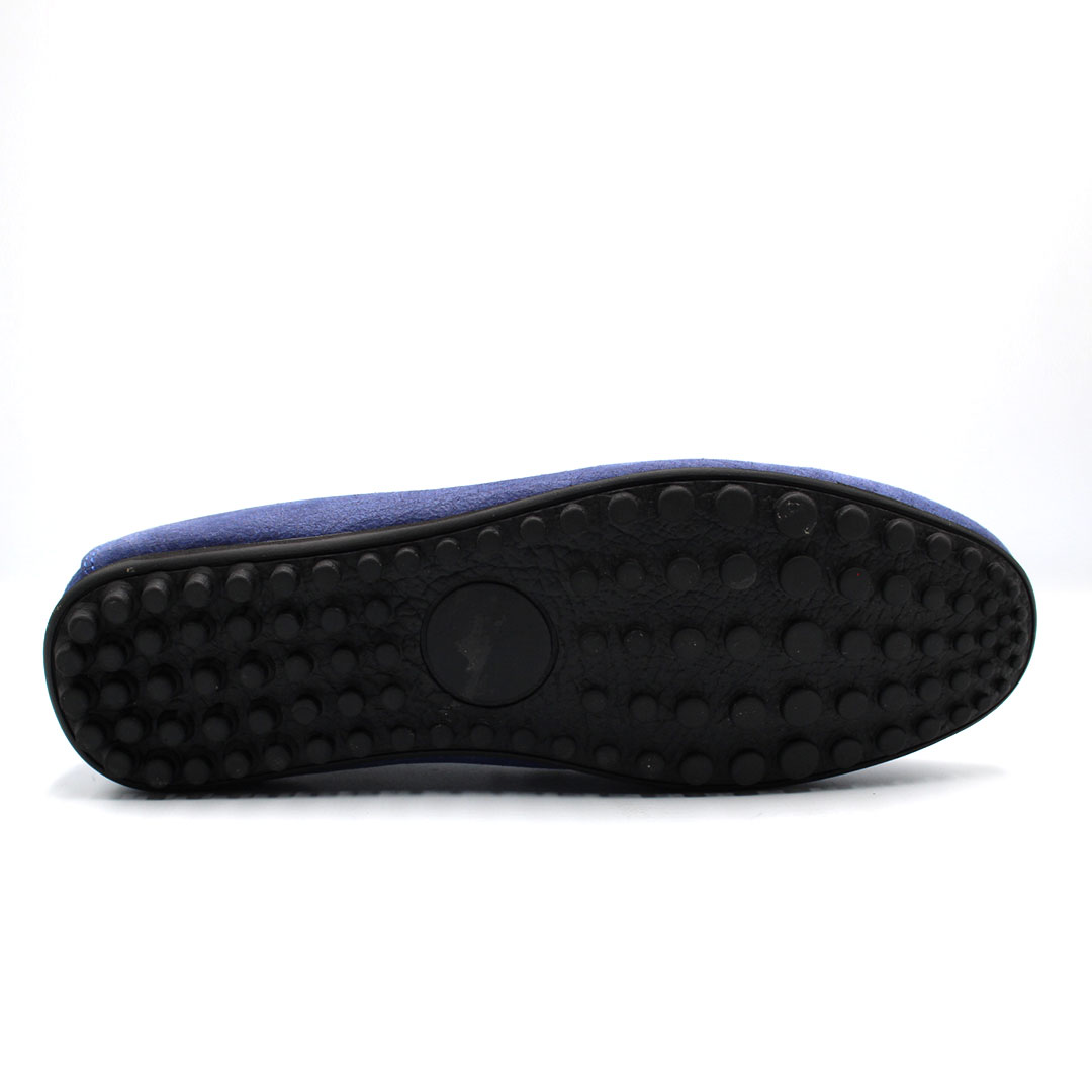D090 MS MOCASSIN DAIM BLEU