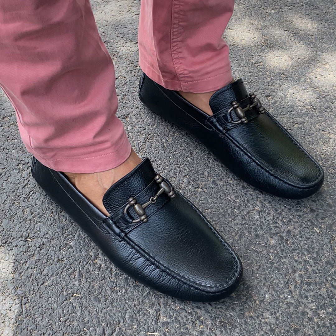 717 MS MOCASSIN CUIR BLEU