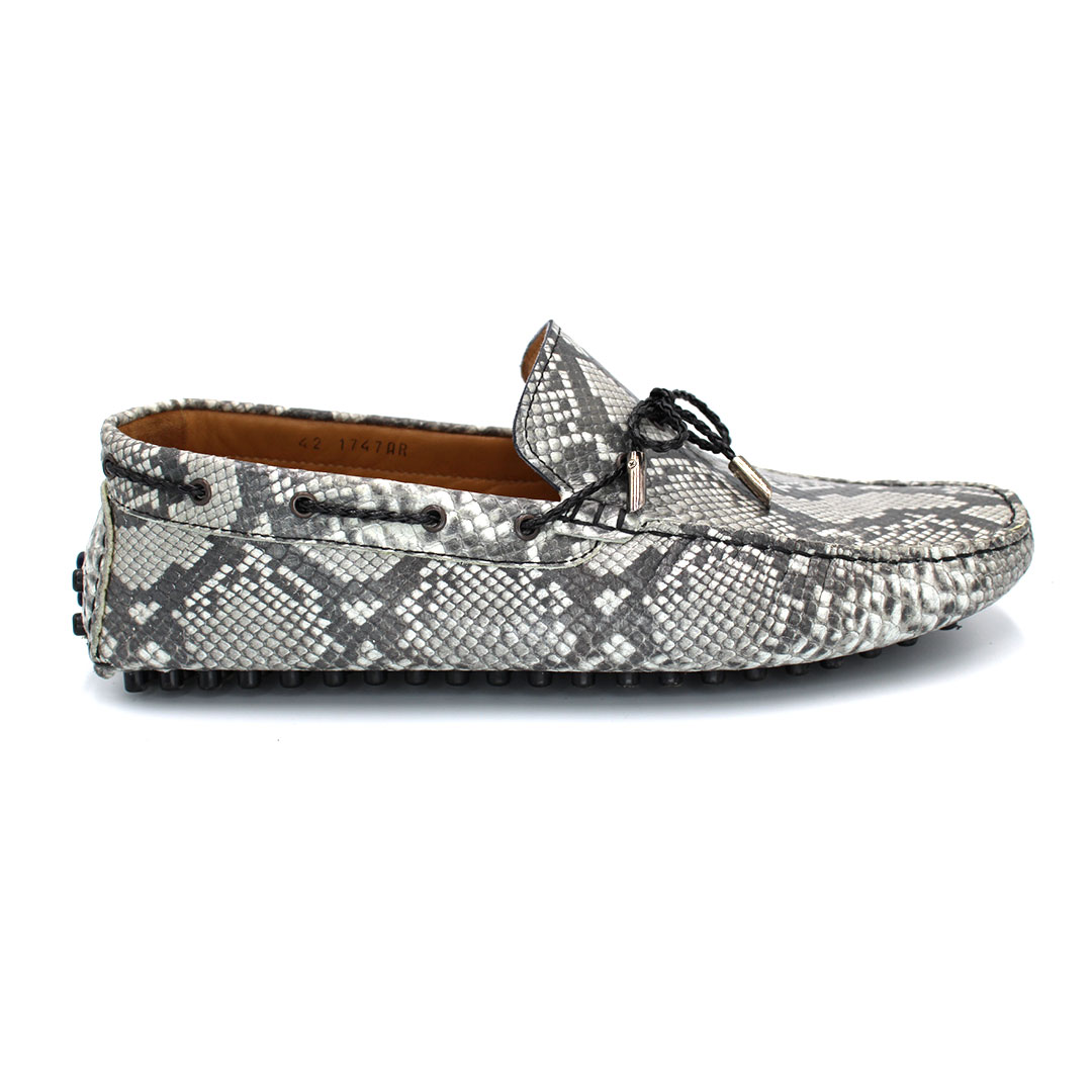 08MC Mocassin Crocodile Cuir