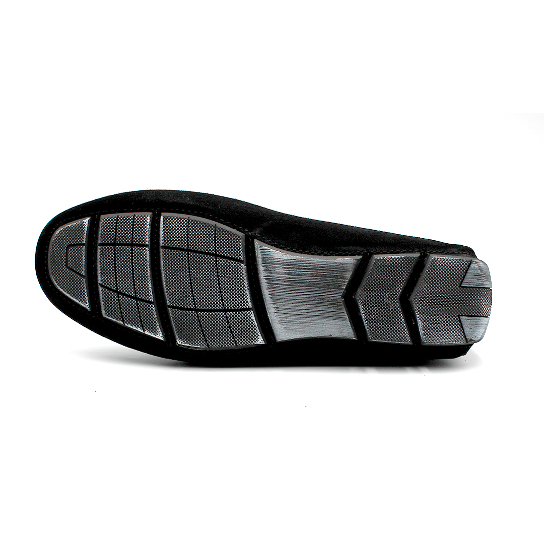 070 MB MOCASSIN CUIR DAIM NOIR