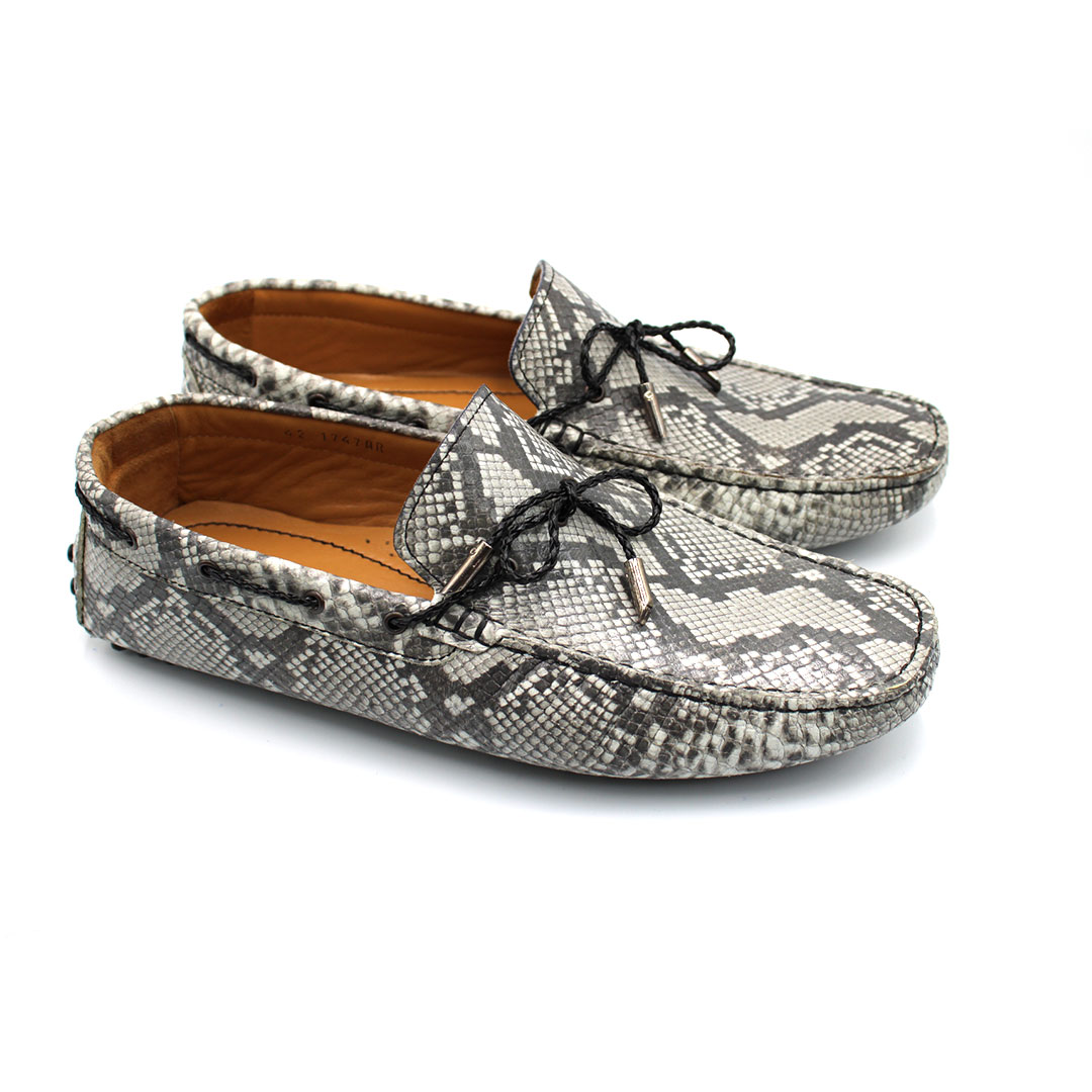 08MC Mocassin Crocodile Cuir