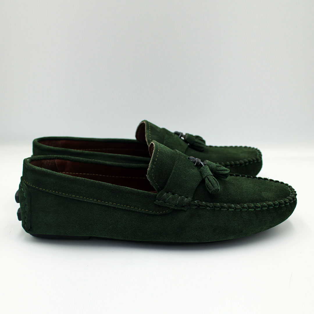 MOCASSIN DAIM  VERT SM910