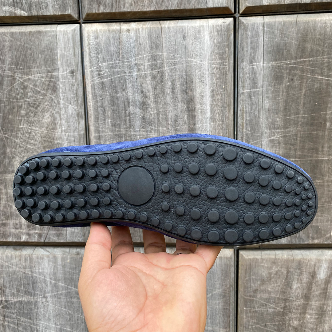 090 MDS MOCASSIN CUIR BLEU MARINE