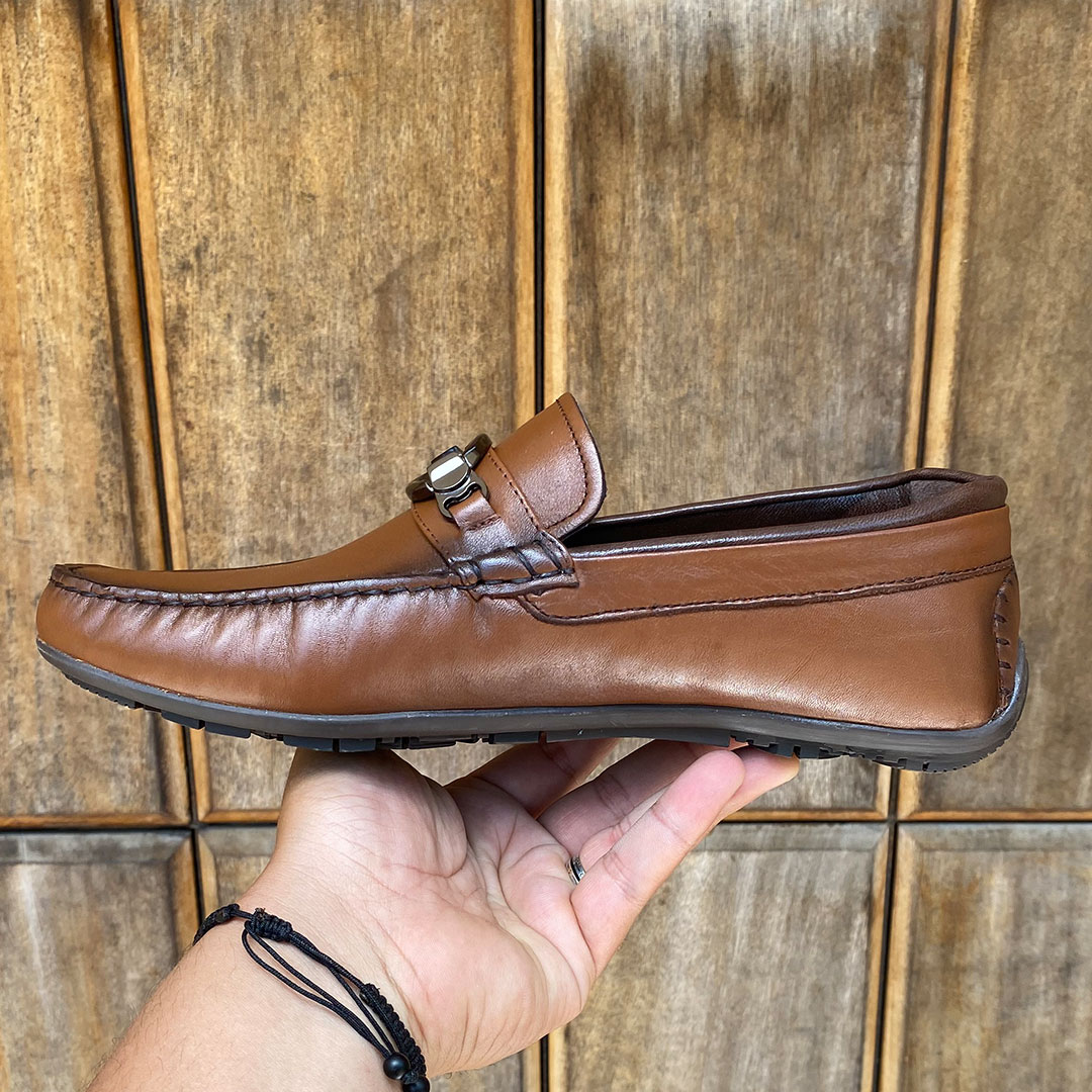 170 MS MOCASSIN CUIR MARRON