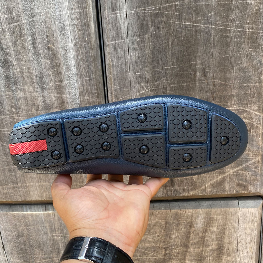 717 MS MOCASSIN CUIR BLEU